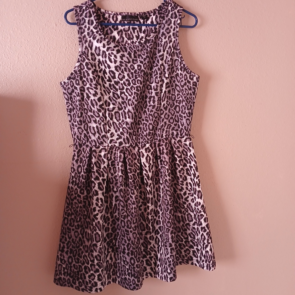 Attention Animal Print Sleeveless Dress
